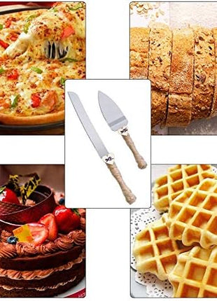 MR MRS Wedding Cake Knife and Server Set Pizza Pie Cake Knife Cutter Serveing