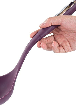 Restaurantware-Met Lux Kitchen Utensil Set, 1 Silicone Utensil Set - Consists 6 Pieces, High-Heat Tolerance, Purple Silicone Kitchen Utensils, For No-Stick Cookware