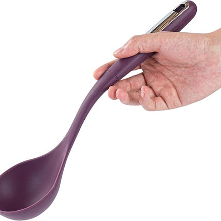 Restaurantware-Met Lux Kitchen Utensil Set, 1 Silicone Utensil Set - Consists 6 Pieces, High-Heat Tolerance, Purple Silicone Kitchen Utensils, For No-Stick Cookware