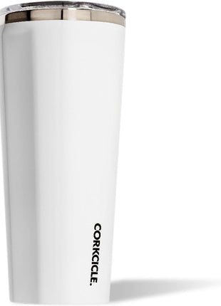 Corkcicle Classic Tumbler - Keeps Drinks Hot for 3 Hours - Triple-Insulated Stainless Steel - Cupholder Friendly - Holiday Mug Gift - Great for Gifting Warmth - 24 oz - Gloss White