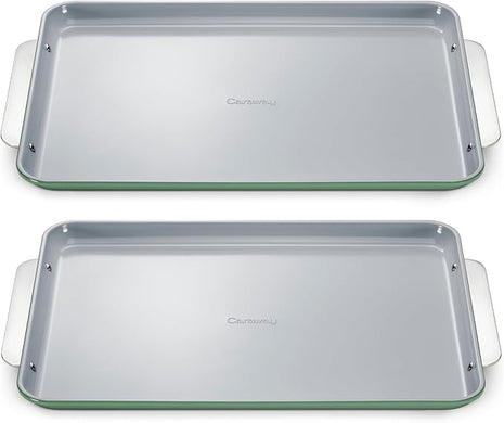 Caraway Non-Stick Ceramic Large Baking Sheet Sheet - Naturally Slick Ceramic Coating - Non-Toxic, PTFE & PFOA Free - Perfect for Baking, Roasting, and More - Large (18" x 13") - Sage
