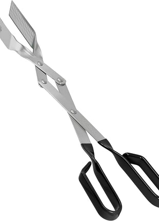 Shark BBQ Grill Tongs - 17 inch Black. Professional steak grilling utensil. Long reach Barbeque Grilling Tongs. Ideal for steak, fish, burger, and sausage