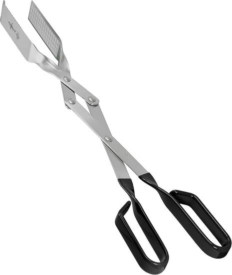Shark BBQ Grill Tongs - 17 inch Black. Professional steak grilling utensil. Long reach Barbeque Grilling Tongs. Ideal for steak, fish, burger, and sausage
