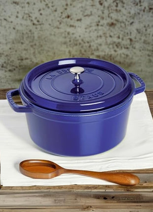 Staub Cast Iron 2.75-qt Round Cocotte - Dark Blue, Made in France
