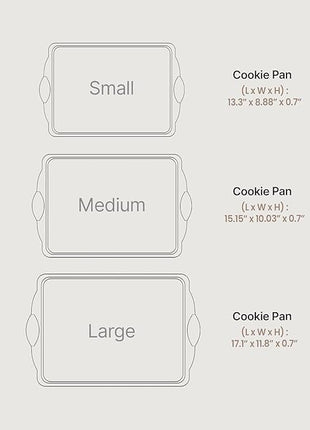 Baking Pan Set – 3 Piece Cookie Sheet – Deluxe Black Non-Stick Carbon Steel – Silicone Handles – Commercial Grade Restaurant Quality – PFOA PFOS and PTFE Free by Bakken