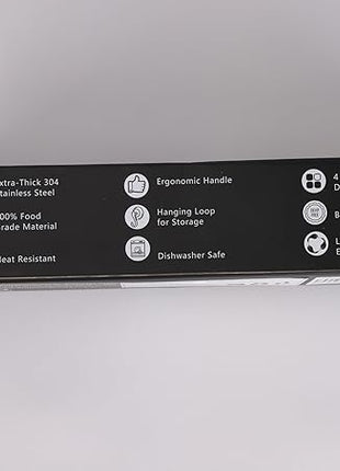 HOTEC 4 Pieces Stainless Steel Whisks Set, Wire Balloon Whisks Egg Beater, Thicken Wire &Non-slip Handle Whisk Perfect for Cooking, Stirring, Beating and Blending (Silver)