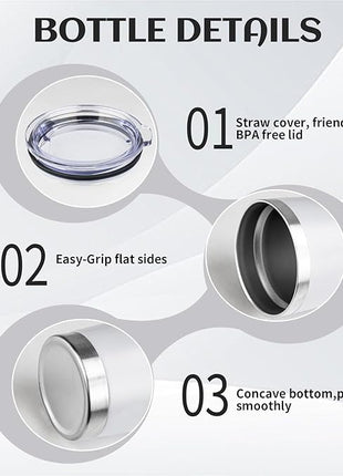 StarSpeed 20oz Tumbler Bulk with Lid, Stainless Steel Insulated Tumblers Double Wall Vacuum Insulated Travel Mug, Powder Coated Coffee Cups for Hot and Cold Drinks(White,1)