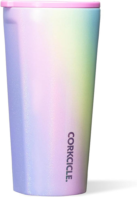 Corkcicle Classic Tumbler - Keeps Drinks Cold for 9 Hours & Hot for 3 - Triple-Insulated Stainless Steel - Holiday Tumbler Gift - 16 oz - Rainbow Unicorn