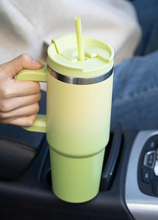 BJPKPK 30 oz Tumbler With Handle Insulated Tumblers With Lid And Straw Stainless Steel Thermal Cup,Navy Blue