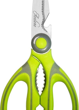 Kitchen Shears, Acelone Premium Heavy Duty Shears Ultra Sharp Stainless Steel Multi-function Kitchen Scissors for Chicken/Poultry/Fish/Meat/Vegetables/Herbs/BBQ… (Light Green)