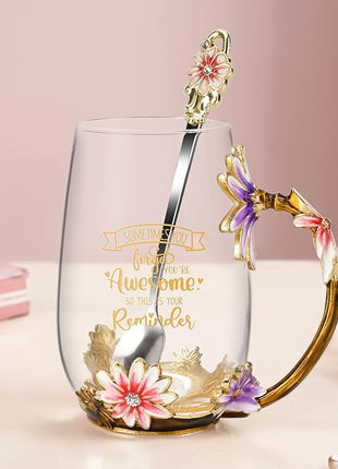 OEAGO Birthday Gifts for Women Mom Plastic Tea Cup Mothers Valentines Day Gifts for Her from Daughter Son Unique Inspirational Friendship Ideas for Female Coworker