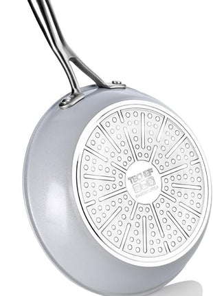 TECHEF - CeraTerra - 8 inch Ceramic Frying Pan – PFAS, PTFE & PFOA-Free, Toxin-Free Ceramic Coating, Induction-Ready, Oven & Dishwasher Safe, Ceramic Nonstick Frying Pan Made in Korea