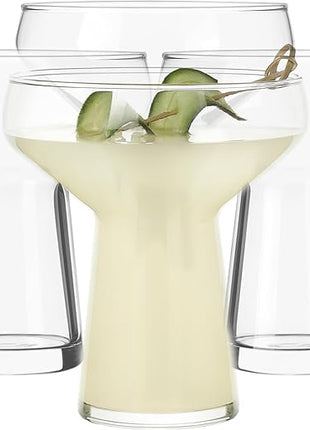 Libbey Stemless Margarita Glasses Set of 4, Classic, Lightweight Mixed Cocktail Glasses Set, Large Margarita Glasses Set for Cinco de Mayo, Parties