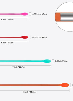 Mini Spatula Silicone Spatula Set - 4pcs Small Makeup Scrapers for Cosmetics, Reusable Beauty Tiny Tools, Thin Jar Scraper, Get the Last of the Makeup Out of the Bottle(Multicolor)