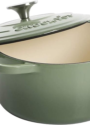 Crock-Pot Artisan Round Enameled Cast Iron Dutch Oven, 3-Quart, Pistachio Green