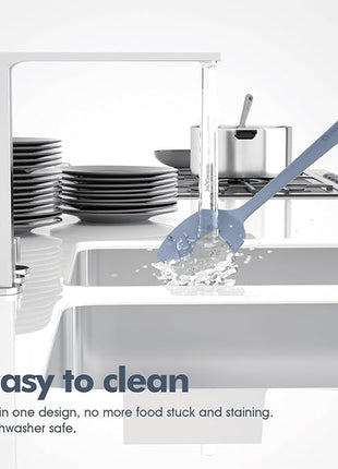 5 Pieces Silicone Spatula Set, Food Grade Rubber Spatula, Upgrade Strong Handle with Ergonomic Grip, Heat Resistant Up to 600°F for Nonstick Cookware, Cooking Candy Series