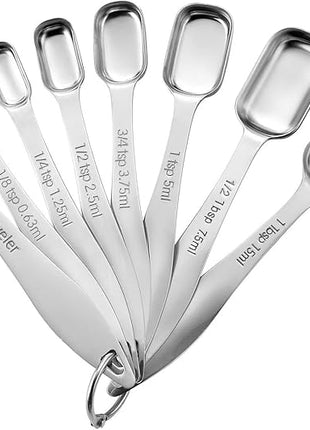 Spring Chef Stainless Steel Measuring Spoons Set of 13 with Leveler, Metal Teaspoon & Tablespoon Measuring Spoons for Cooking & Baking, Fits in Spice Jars, Kitchen Gadgets for Dry & Liquid Ingredients