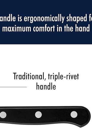 HENCKELS Solution Razor-Sharp 4-inch Compact Chef Knife, German Engineered Informed by 100+ Years of Mastery, Black/Stainless Steel