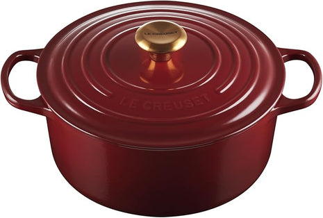Le Creuset Enameled Cast Iron Signature Round Dutch Oven, 5.5 qt., Rhone
