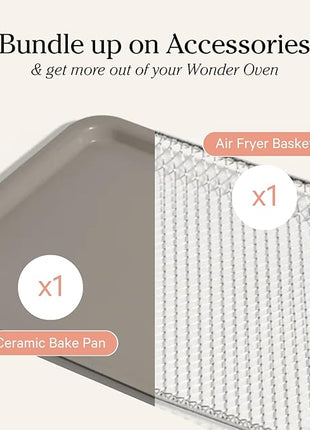 Our Place Wonder Oven Essentials Kit | Extra Air Fryer Basket & Nonstick Ceramic-Coated Bake Pan | Oven Safe, Eco-Friendly | Char