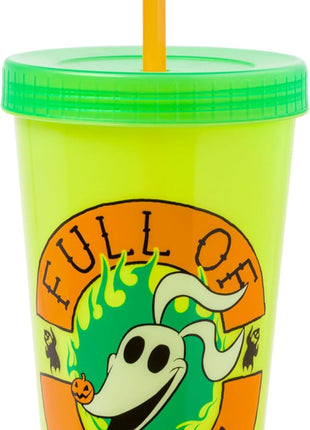 Silver Buffalo Disney The Nightmare Before Christmas 4 Pack Color Change Plastic Tumblers Featuring Jack Skellington, Sally, Oogie Boogie, and Zero, 24 Ounces