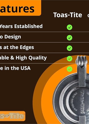 Long Handled Sandwich Grill, Pie Iron, Panini & Sandwich Press for Toasted & Sealed Hot Pocket Sandwiches, Pies - Best for Stovetop, Grill, Fire pits