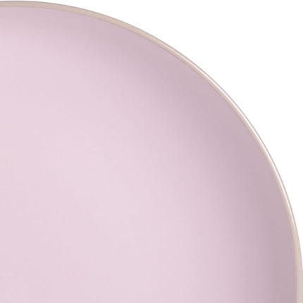 Gibson Home Rockaway 12-Piece Round Stoneware Dinnerware Set, Service for 4 – Pink Plates and Bowls, Modern Matte Finish, Microwave & Dishwasher Safe