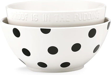 Kate Spade New York Deco Dot 2-Piece Mixing Bowl Set, 8.75 LB, Multi