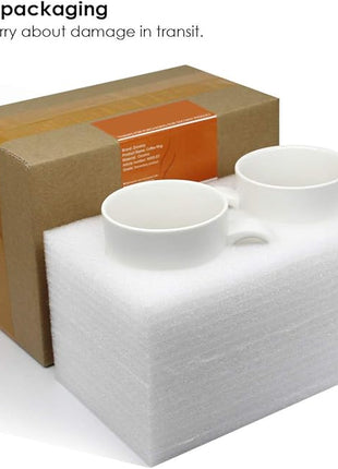 Smilatte 20 oz Large Coffee Mugs, M007 Plain Tall Ceramic Cup with Handle for Dad Men, Set of 2, White