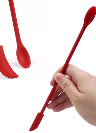 4 Pieces Mini Silicone Spatula Set, Small Rubber Spatula for Makeup, Thin Jar Scraper for Kitchen(4, BLACK)