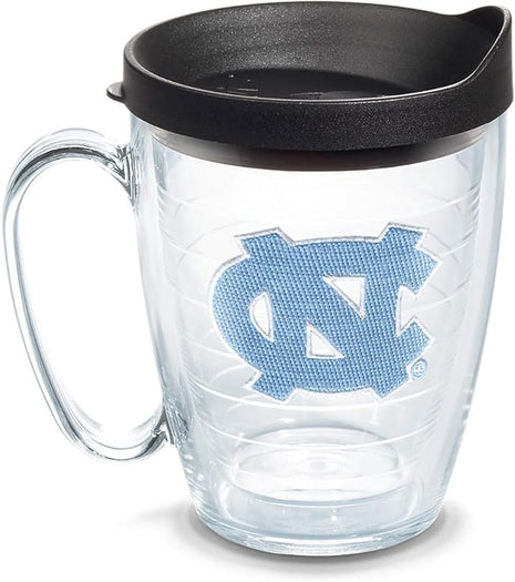 Tervis Made in USA Double Walled University of North Carolina Tar Heels Insulated Tumbler Cup Keeps Drinks Cold & Hot, 16oz Mug, Primary Logo