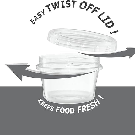 (16 Ounce 10 Pack) Clear Twist cap Containers with Screw on Lids Twist Top Food Storage Freezer Containers