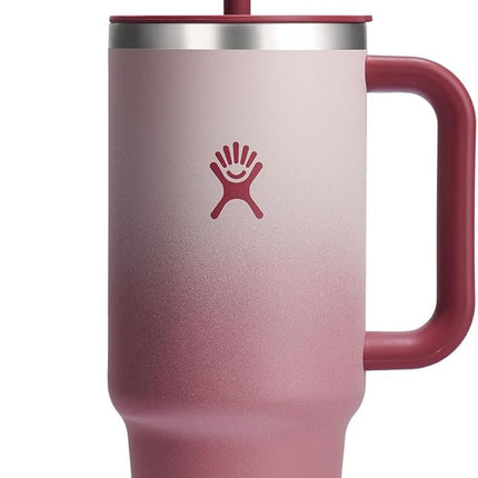 Hydro Flask 40 Oz Travel Tumbler with Handle, Lid and Straw - Insulated Stainless Steel in 40 Oz Bayberry Ombre