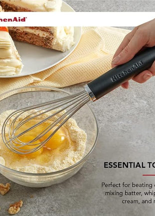 KitchenAid Gourmet Utility Whisk, 10.5-Inch, Matte Black