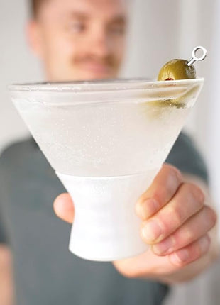 Host Stemless Martini Glasses, Cocktail Glasses, Double Walled Insulated Drinking Glass, Frozen Cups to Keep Your Drinks Cold, Set of 2