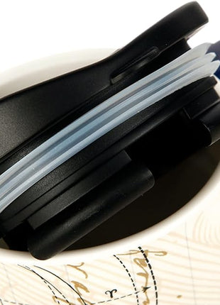 Topadorn Ceramic Travel Mug and Coffee Cup 17 oz. with Handle and Color Box,Starstruck