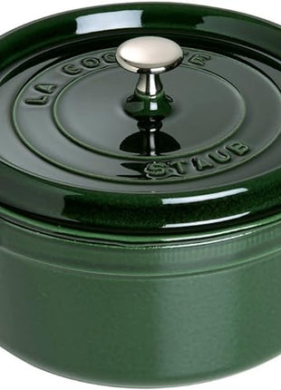 Staub Cast Iron 2.75-qt Round Cocotte - Basil, Made in France