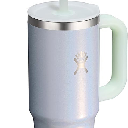 Hydro Flask 24 Oz Travel Tumbler with Handle, Lid and Straw - Insulated Stainless Steel in 24 Oz Glimmer Blue
