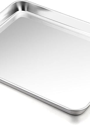 P&P CHEF 16 Inch Baking Cookie Sheet, Oven Pan Tray Stainless Steel Sheet Pan for Kitchen, Oven Bakeware for Multi Uses, Shiny Look & Dishwasher Safe, Healthy & Heavy Duty, 1Pc