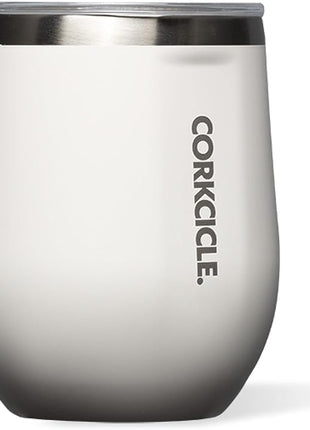 Corkcicle Stemless Wine Tumbler - Keeps Drinks Cold for 6 Hours - Triple-Insulated Stainless Steel - Non-Slip Base - Summer Drinkware Gift - Keeps Drinks Ice Cold - 12 oz - Oat Milk