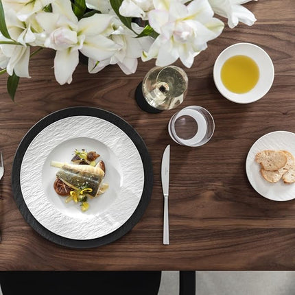 Villeroy & Boch Manufacture Rock Blanc Bread & Butter Plate, 6.25 in, Premium Porcelain, White