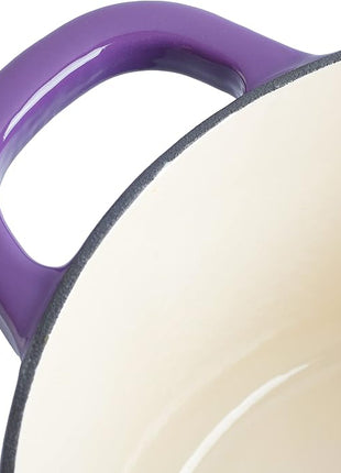 Crock-Pot Artisan Round Enameled Cast Iron Dutch Oven, 7-Quart, Lavender Purple