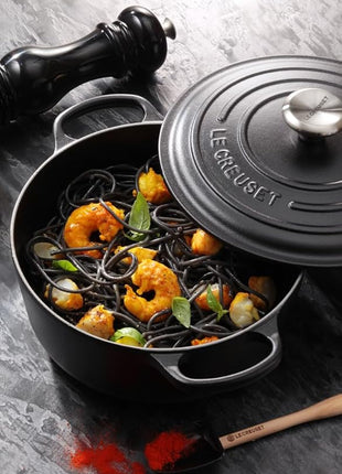 Le Creuset Enameled Cast Iron Signature Round Dutch Oven, 5.5 qt., Licorice