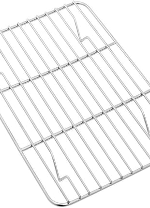P&P CHEF Cooling Baking Rack Pack of 2, Stainless Steel Cooling Racks for Cooking Baking Roasting Grilling Drying, Dense Wires & Smooth Edge, Easy to clean, Silver, 8.6" x 6.2"
