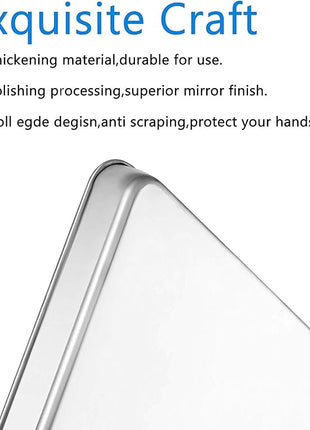 Baking Sheets 5 Pieces, Bastwe Cookie Sheets Set of 5 Stainless Steel Baking Pans Toaster Oven Tray Pans, Rectangle Size 12 × 9 × 1 inch, Rustproof & Healthy & Easy Clean & Dishwasher Safe