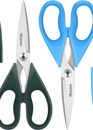 Gifts for Dad from Daughter Son, BEST DAD Tool Shears, iBayam Kitchen Scissors All Purpose Heavy Duty Meat Scissors Poultry Shears, Dishwasher Safe Stainless Steel Utility Scissor