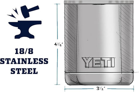 YETI Rambler 10 oz Lowball, Vacuum Insulated, Stainless Steel with MagSlider Lid