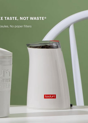 Bodum C-Mill Electric Blade Coffee and Spice Grinder, Stainless Steel Blade, White