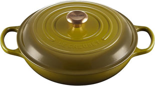 Le Creuset Enameled Cast Iron Signature Braiser, 3.5 qt., Olive