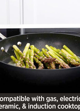 All-Clad HA1 Hard Anodized Nonstick Fry Pan 12 Inch Induction Oven Broiler Safe 500F, Lid Safe 350F Pots and Pans, Cookware Black